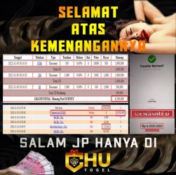 CHUTOGEL : Bonus besar CHUTOGEL untuk hari ini